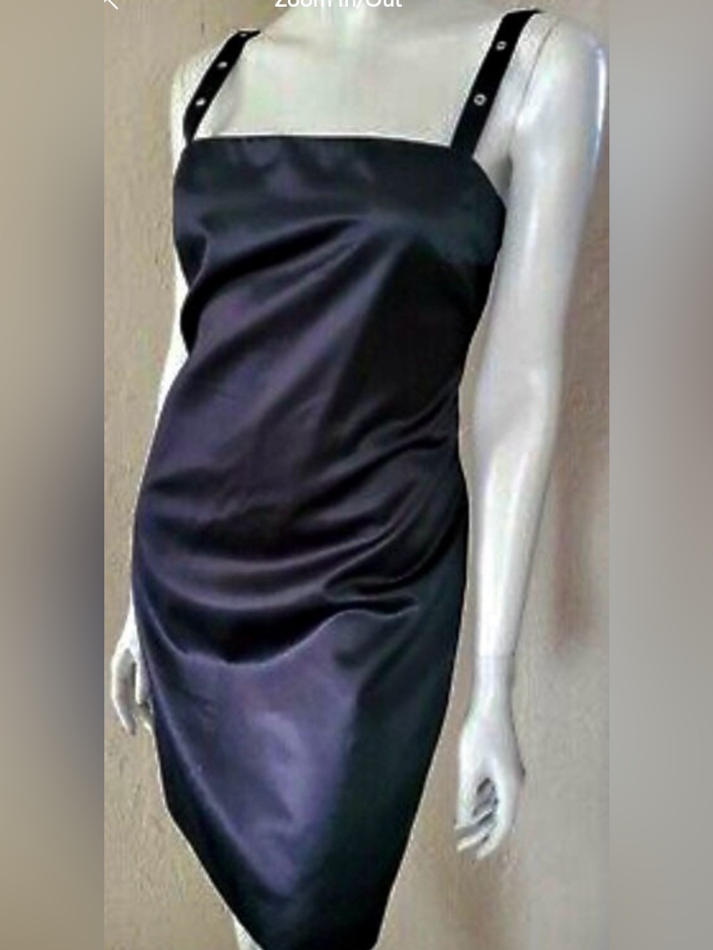 Vintage 90s Versace Jeans Couture Black Satin Dress..Sheath Authentic 
VERSACE